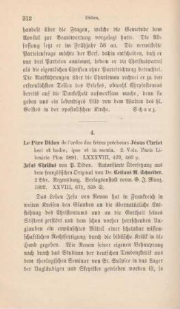 312-318 [Rezension] Didon, Henri, Jésus Christ