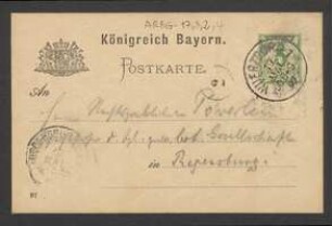 Brief von Otto Appel an Hermann Poeverlein