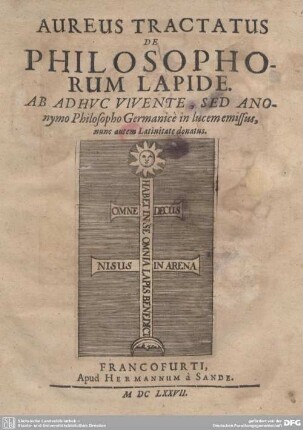 Aureus Tractatus de Philosophorum Lapide.