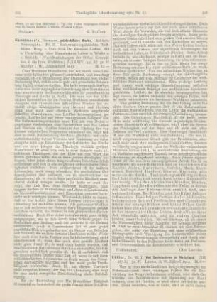 525-526 [Rezension] Hamelmann, Hermann, Hamelmann‘s geschichtliche Werke. Kritische Neuausg. Band 2: Reformationsgeschichte Westfalens. Hrsg. v. Klemens Löffler