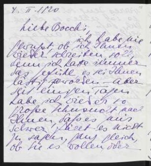 Brief von Alice Bernoulli an Margarete Hauptmann