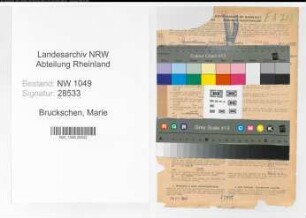 Entnazifizierung Marie Bruckschen , geb. 24.09.1888 (Behoerdenangestellte)