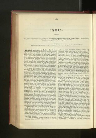 India, General Information and Statistical Tables