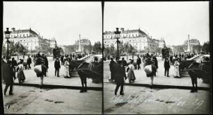 Paris. Straßenszene am Pont du Change