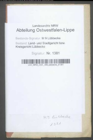 Erblasser: Winkelmann, Christian Friedrich; Erblasser: winkelmann, Wilhelmine, geb. Schwedtmann:
