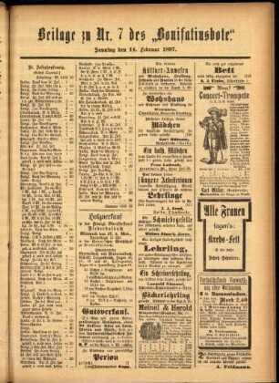 Zweite Ausgabe vom Sonntag, den 14. Februar 1897.