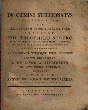 De crimine stellionatus