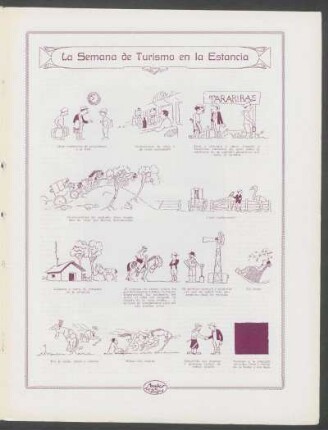 La semana de turismo en la estancia - [Historieta]