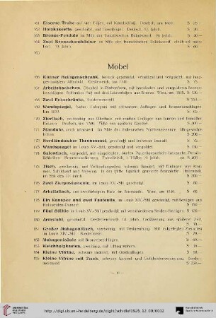Möbel (Nr. 166-185)