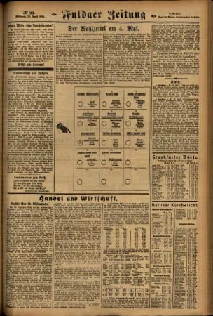 Zweite Ausgabe vom Mittwoch, den 30. April 1924.