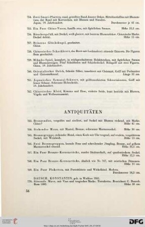 Antiquitäten (Nr. 763-933)