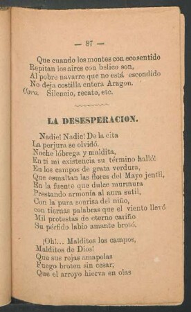 La desesperación.