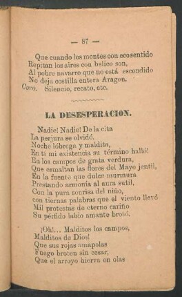 La desesperación.