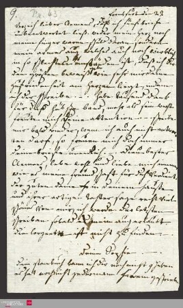 Ms 91-9 - Verzeih liebe Clemens, daß ich fünf briefe unbeantwortet ließ