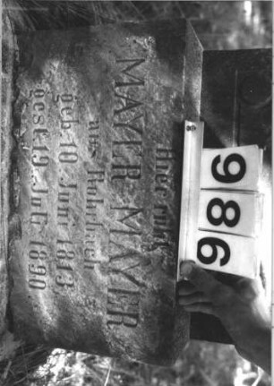 Grabstein 986 (Detailaufnahme)