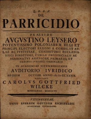 De parricidio