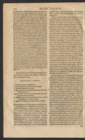 Decisio CXXVI.