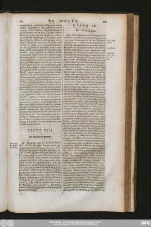 Caput VIII. De contrariis mortis.