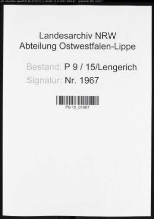 Sterberegister Standesamt Lengerich