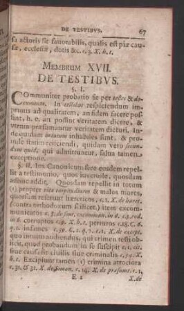 Tit. V., Membrum XVII. - Membrum XXVII.