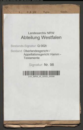 Kals, Friederike geb. Düngelen, geschiedene Ehefrau des Commissionsrates Kals, Hattingen