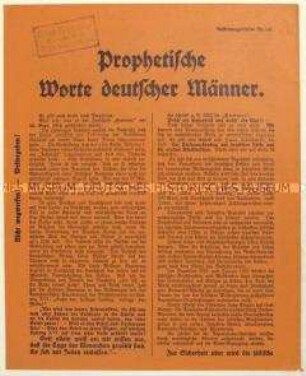 Antisemitisches Flugblatt der Deutschen Erneuerungs-Gemeinde mit Wahlaufruf