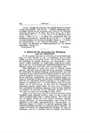 Zeitschrift für Geschichte der Erziehung und des Unterrichts