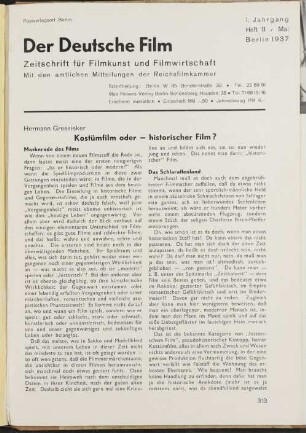 Der Deutsche Film - 1937-Mai: Der Deutsche Film - 1937-Mai