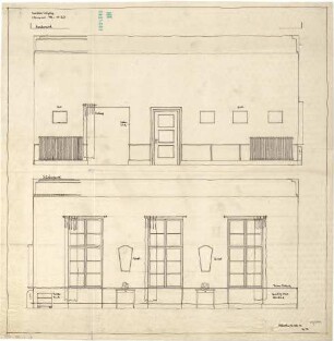 Fischer, Theodor; Würzburg, Münsterplatz; Sparkasse - Sitzungssaal Nord - u. Süd (Wandabwicklungen)