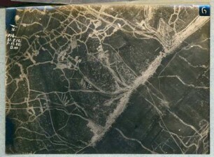 Foto der Stellungen nördlich von Minaucourt(-le-Mesnil-lès-Hurlus) (Luftbild)
