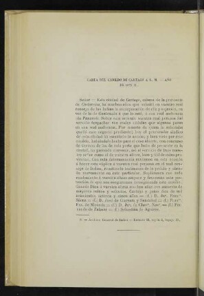 Carta del cabildo de Cartago á S. M. - Año de 1675 (1).