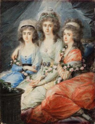 Die Gräfinnen Elisabeth (1764-1806), Christiane (1765-1841) und Marie Karoline (1769-1800) Thun-Hohenstein-Klösterle