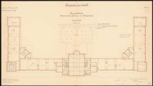 Kadettenanstalt der Garnison, Naumburg/Saale: Niederdruckdampfheizungs- und Lüftungsanlage im Grundriss Dachgeschoss 1:100