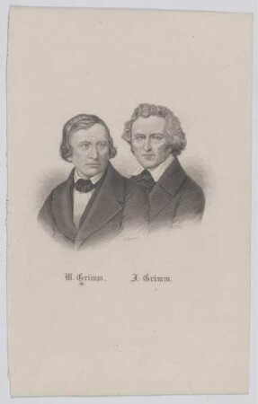 Doppelbildnis des W. Grimm und des J. Grimm