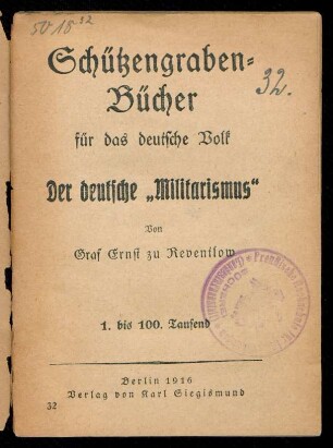 Der deutsche "Militarismus"