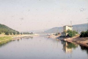 Plochingen vom Fussgängersteg, flussabwärts