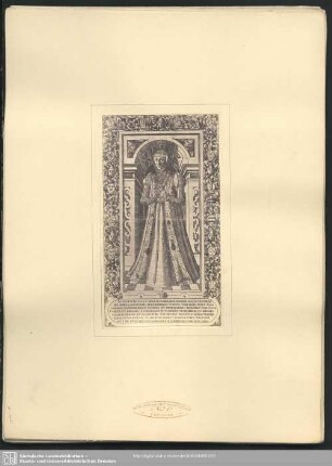 Kurfürstin Anna, Kurfürst August's Gemahlin, aus dem königlichen Hause Dänemark † 53 Jahre alt 1585