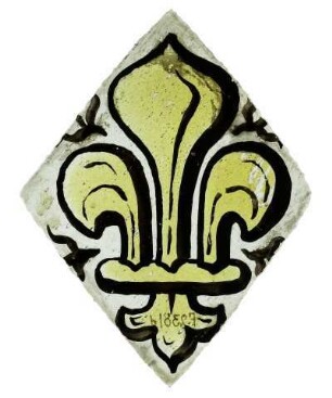 Raute mit heraldischer Lilie