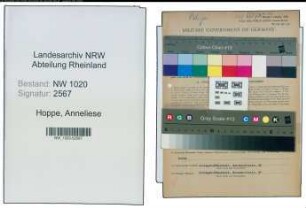Entnazifizierung Anneliese Hoppe , geb. 11.03.1922 (Dolmetscherin)