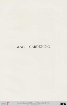 Wall Gardening