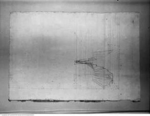 Album des Orazio Grassi, Perspektivische Studie einer Wendeltreppe