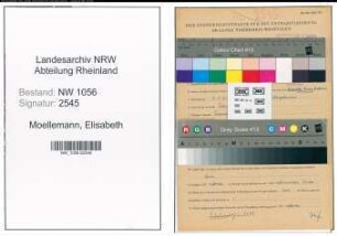 Entnazifizierung Elisabeth Moellemann , geb. 08.08.1891 (Lehrerin)