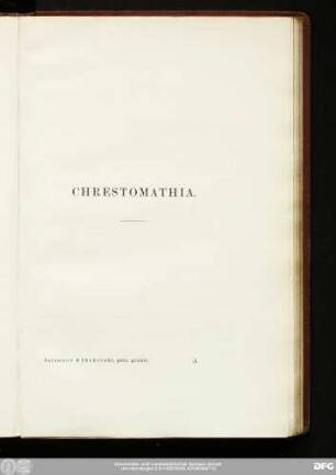 Chrestomathia.