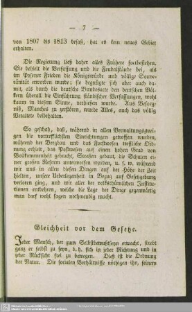 Gleichheit vor dem Gesetze