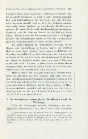 3. Die Verbreitung übertragbarer Krankheiten durch die Wohnung
