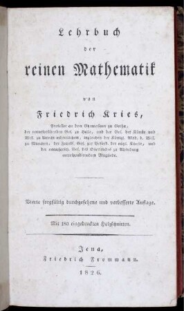 Lehrbuch der reinen Mathematik : Mit 180 eingedruckten Holzschnitten