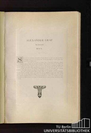 Alexander Graf. Architekt, Wien.