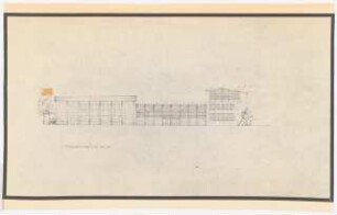 Staatliches Nicolaus-Cusanus-Gymnasium, Bonn-Bad Godesberg: Schulgebäude: Straßenansicht Aula