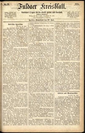 Ausgabe vom Samstag, den 27. Juli 1878.