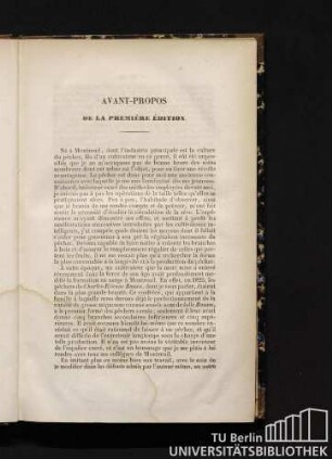Avant-Propos De La Première Édition.